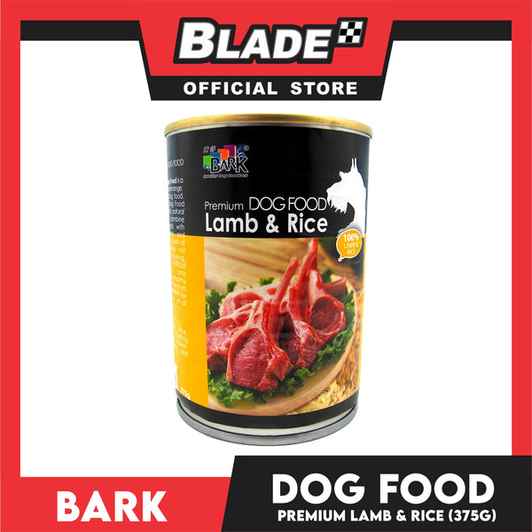 Bark Premium Dog Food Lamb Rice 375g –