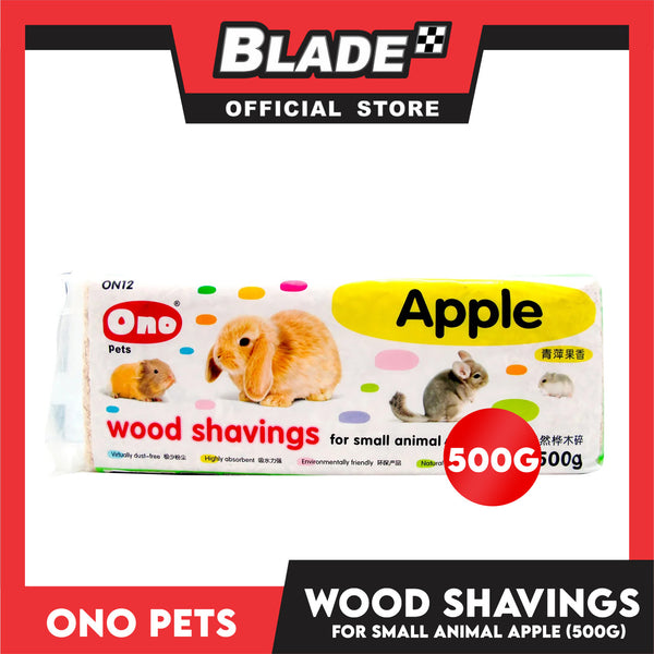 Ono Pets Wood Flakes Shavings Apple ON09 500g for Small Animals Natural Paper Bedding