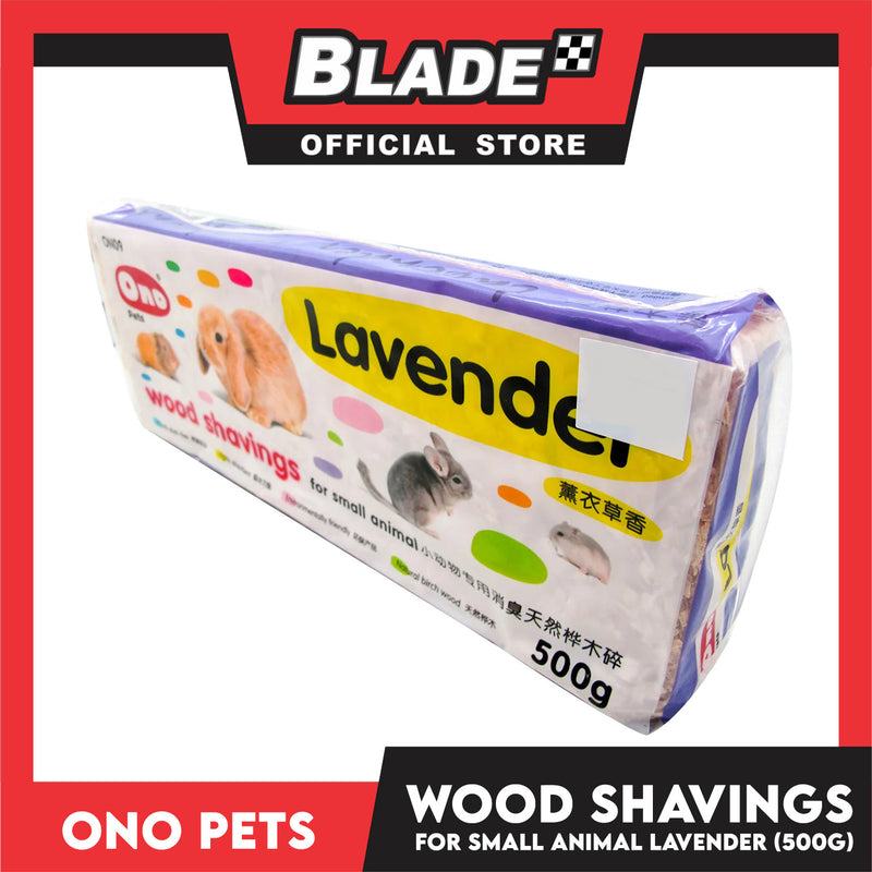 Ono Pets Wood Flakes Shavings Lavender ON09 500g for Small Animals