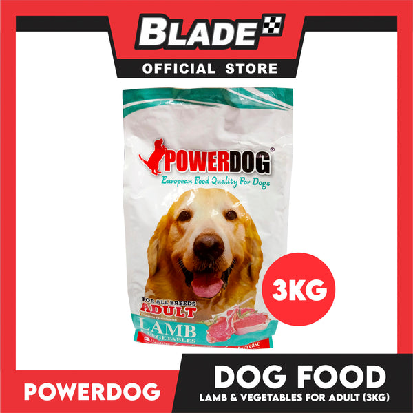 PowerDog Lamb and Vegetables for All Breeds Adult 3kgs Dry Dog Food