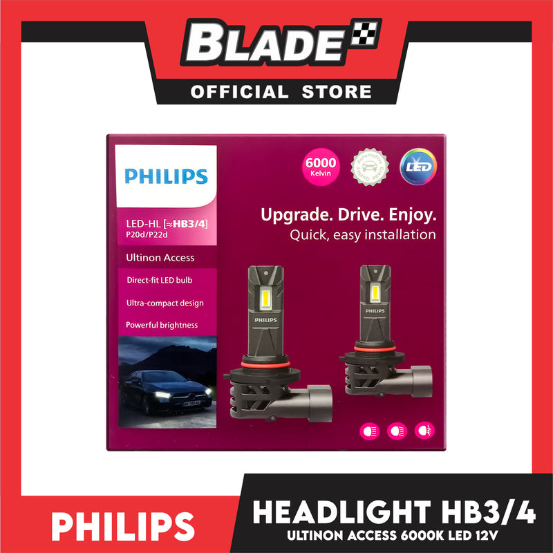 Philips Led-HL HB3/4 Ultinon Acces LUM11005U2500X2 Car Headlights Bulb