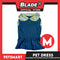 Pet Dress Blue with Flower Collar and Green Button Design DG-CTN185M (Medium)