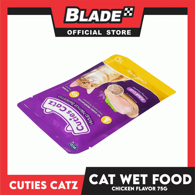 Cuties Catz Chicken Flavor Cat Wet Food for Adult Cat 75g