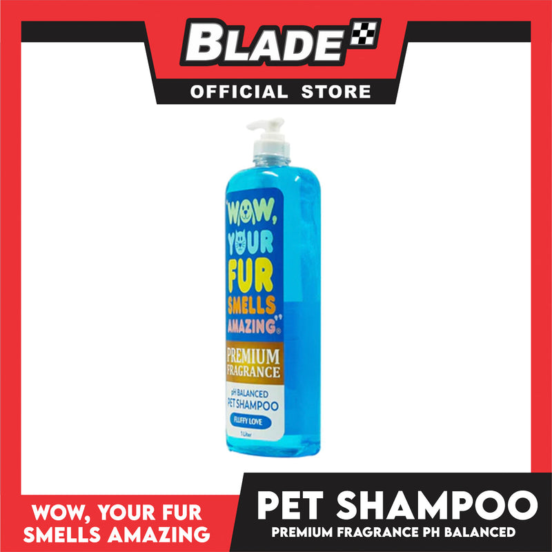 Wow, Your Fur Smells Amazing, Premium Fragrance pH Balanced Pet Shampoo 1L (Fluffy Love)
