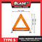 Type S Early Warning Device (Red and Orange) Dual Warning Reflective Triangle Warning Sign