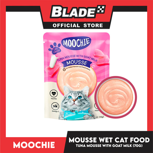 Moochie Mousse Cat Wet Food Cat Treat (Tuna Mousse with Goat Milk) 70g