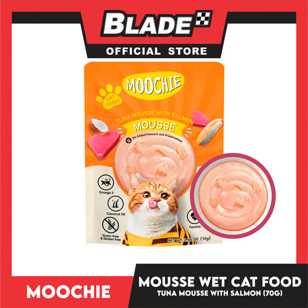 Moochie Mousse Cat Wet Food Cat Treat (Tuna Mousse with Salmon) 70g