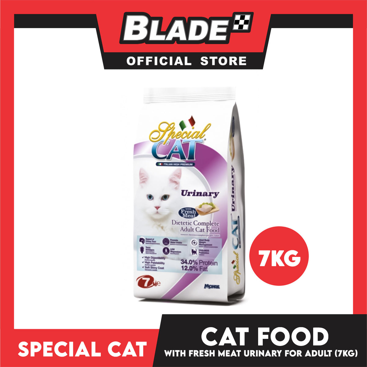 Special Cat Urinary Dietetic Complete Adult Dry Cat Food 7kg