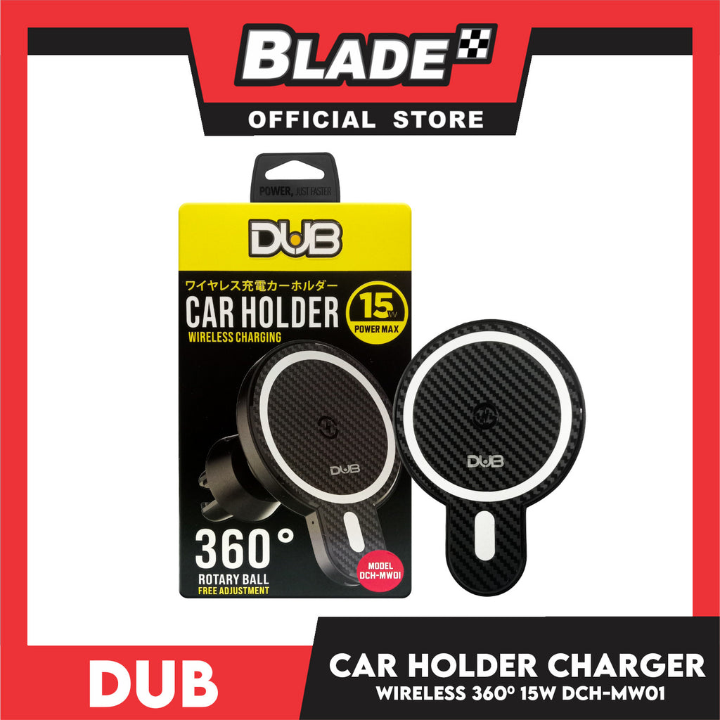 Dub Car Holder Charger Wireless 360' Rotary Ball, 15W Power Max DCH-MW ...