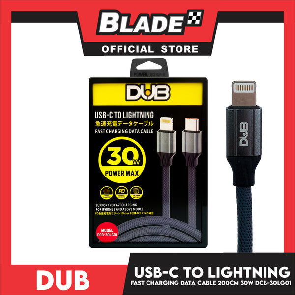Dub USB-C to Lighthing Fast Charging Data Cable 200cm 30W Power Max DCB-30LG01