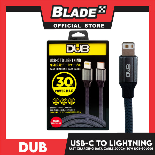 Dub USB-C to Lighthing Fast Charging Data Cable 200cm 30W Power Max  DCB-30LG01
