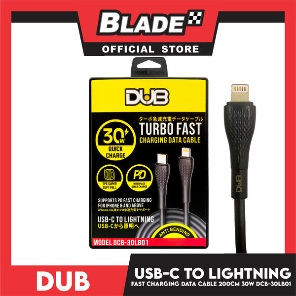 Dub USB-C to Lightning Turbo Fast Charging Data Cable 200cm 30W DCB-30LB01