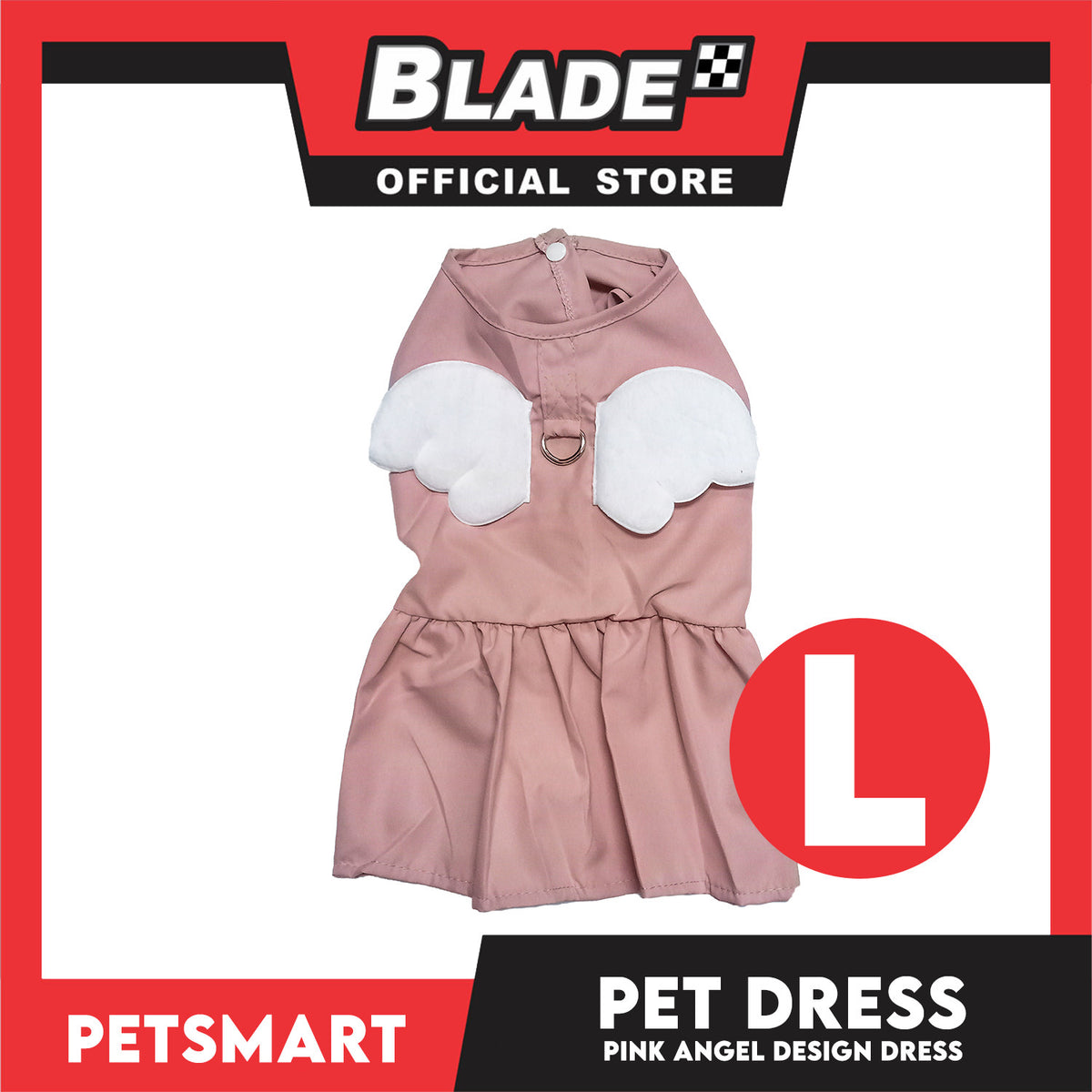 Pet Dress Pink Angel Design (Large) Pet Clothes