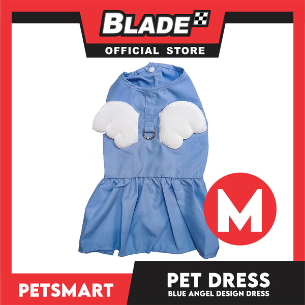 Pet Dress Blue Angel Design (Medium) Pet Clothes