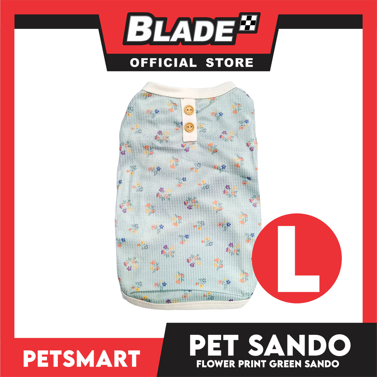 Pet Sando Flower Design Green (Large) for dogs and cats