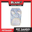 Pet Sando Flower Design Blue (Large) for dogs and cats
