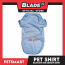 Pet Shirt Blue Color Bite Me Design (Large) for Cats and Dogs