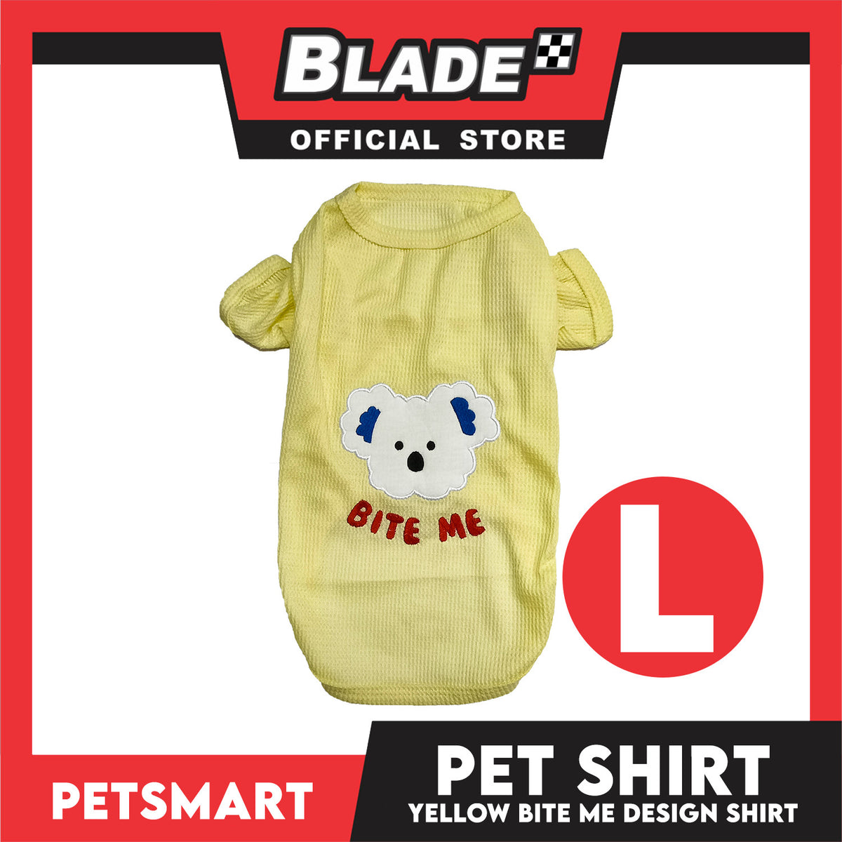 Pet Shirt Yellow Color Bite Me Design (Medium) for Cats and Dogs