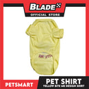 Pet Shirt Yellow Color Bite Me Design (Medium) for Cats and Dogs