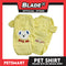 Pet Shirt Yellow Color Bite Me Design (Large) for Cats and Dogs