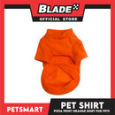 Pet Shirt Pizza Print Orange (Medium) for Cats and Dogs Pet Clothes