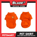Pet Shirt Pizza Print Orange (Large) for Cats and Dogs Pet Clothes